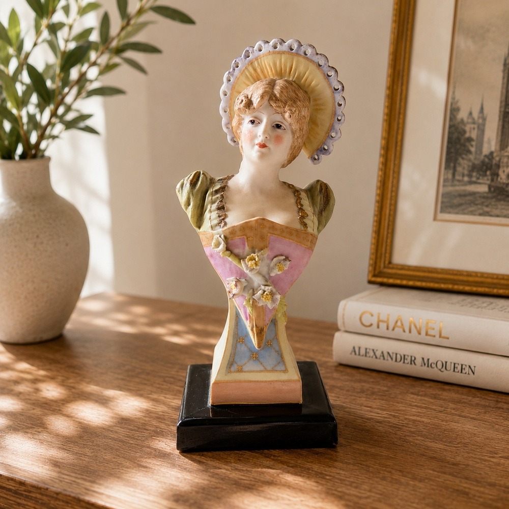 Ardalt Lenwile China Victorian Lady Bust Figurine Hand Painted Japan 628